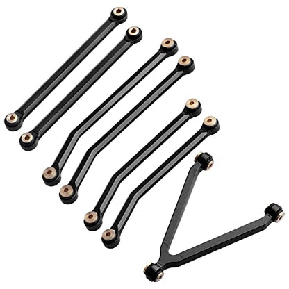 High Clearance Chassis Links Set for SCX24 Bronco JLU C10 AXI00001 AXI00002 Axial 1/24 RC Crawler Car (Black) - color: Black