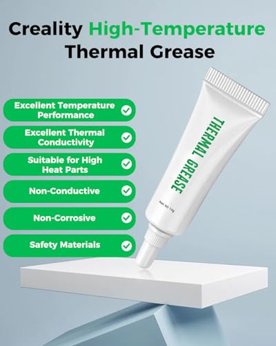 Creality 3D Printer Thermal Grease, 350°C High-Temperature Resistant Paste, Excellent Thermal Conductivity, Non-Conductive, for 3D Printer Hotend/Nozzle, Suitable for All FDM 3D Printer (2 Pack) - style: High-temperature Thermal Grease