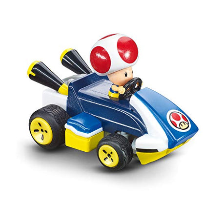 Carrera RC Nintendo Mario Kart 2.4 GHz Mini Collectible Radio Remote Control Toy Car Vehicle - Toad | Official Licensed Mario Miniature Collectible Toy RC Car for Kids 6+, Ready To Run, Rechargeable Battery, Radio RC Racing - style: Toad