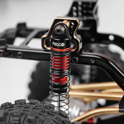 DSS18 Shocks 51MM Oil-Filled Dual Spring Shock Absorber CNC Long Threaded Oil Damper With Spring For TRX4MT TRX4M Upgrades 1/18 RC Crawler - style: 51mm red