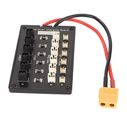 GNB27 JST 2.0 Connector 1S RC Lipo Battery Parallel Charging Board for Tiny Blade Inductrix Battery with 4.0mm Banana Plug and XT60 Plug, Short Circuit
