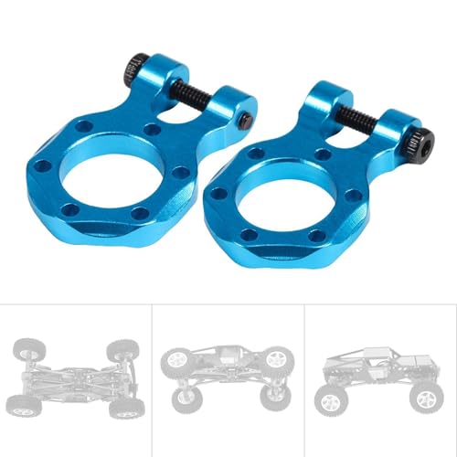 DYNWAVE 2 Pieces RC Tow Hook Aluminum Alloy, Light Turquoise Shackle Shackle, CNC, 1/10 RC Crawler Vehicle, RC Car Accessory, Easy & Replacement