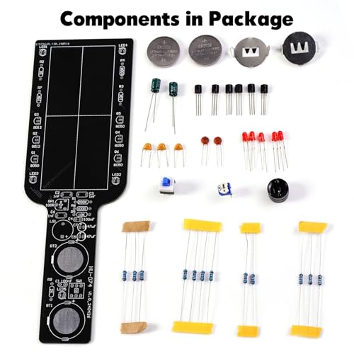 Metal Detector Soldering Project Kit- DIY Soldering Practice Kit with Handheld Non-Contact Detection Module, Electronic Soldering Kit for Beginners/Adults, Ideal School/Home Education Project