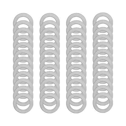 48 Pcs M10x16mm 304 Stainless Steel Shim Washers, Precision Thin Spacers | 0.1, 0.2, 0.3 and 0.5mm, 12 pcs each, flat spacer washers for M10 bolts, electronics assembly and mechanical repair - size: M10X16
