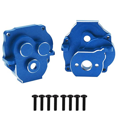ShareGoo Aluminum Alloy Transmission Gearbox Hoursing Gearbox Case Upgrades Parts Compatible with Traxxas TRX4M 1/18 RC Crawler Car (Blue) - color: Blue
