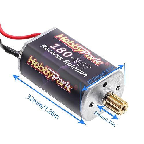 HobbyPark High Torque 180 50T Brushed Motor with 11T Pinion Gear for Traxxas TRX4M Upgrades 1/18 RC Crawler Car Aceessories