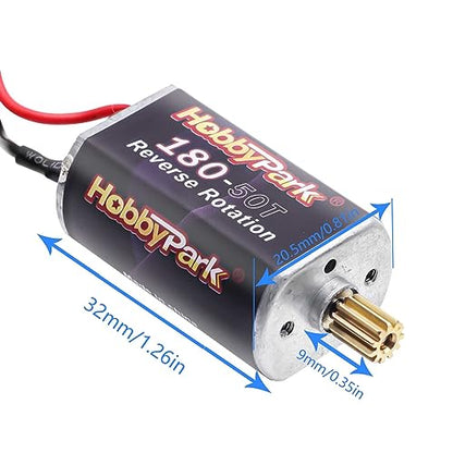 HobbyPark High Torque 180 50T Brushed Motor with 11T Pinion Gear for Traxxas TRX4M Upgrades 1/18 RC Crawler Car Aceessories