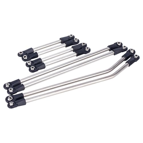 RC Performance Carbon LCG Chassis Kit with Gearbox Shock Absorber for for 1/10 RC Crawler SCX10 Capra Upgrade (Links Set) - style: Links Set