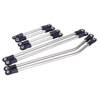 RC Performance Carbon LCG Chassis Kit with Gearbox Shock Absorber for for 1/10 RC Crawler SCX10 Capra Upgrade (Links Set) - style: Links Set