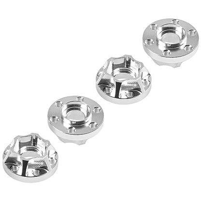 Metal RC 12mm Wheel Hex Hub Extension Combiner Compatible with 1.9/2.2inch Wheel Rim Axial SCX10 Traxxas TRX4 D90 1/10 RC Crawler (9mm, Silver) - color: Silver, size: 9mm