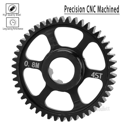 RC #45 Steel 45T Spur Gear 0.8m Upgrades Part for 1/16 Mini Maxx Monster TRUCK-107154-1 RC Car,Transmission Gears Spur Gear Hop Ups(#10756)