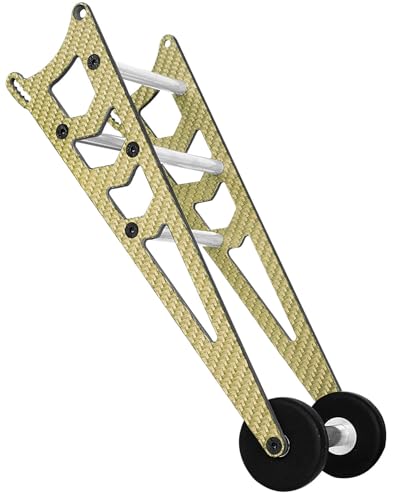 RC Carbon Adjustable Wheelie Bar Kit Tail Wheel Head up Wheel Upgrades Part for 1/10 Slash,Rustler,Bandit,Stampede VXL 2WD,Carbon Adjustable Wheelie Bar w/Mount Hops Up,Golden - color: Golden（upgrades Part）