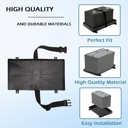 Group 27 Battery Tray for Automotive, Marine, Rv, Boat Battery Tray, Series With Strap Battery Tray for Boat, (27 Series) - size: 27 Series 1Pack