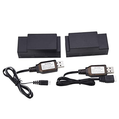 Blomiky 7.4V 2S 1000mAh 7.4Wh Lipo Rechargeable Battery and USB Cable Replacment for H16 H16BM H16PL H16DR RC Trucks / H16