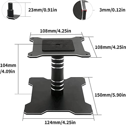 RC Car Stand Work Stand Repair Station 360 Degree Rotate for 1/10 1/8 1/12 RC Car Truck Buggy Crawler Multifunctional Repair Stand Repair Tool - color: Matte Black