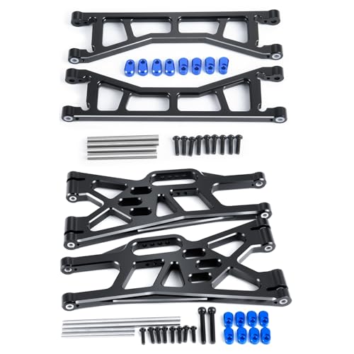 Aluminum Alloy Front or Rear Suspension Upper/Lower Arms | Upgrade Parts, For 1/5 Tra-xxas X-MAXX XMAXX, RC Car Buggy - color: Upper + Lower Arms