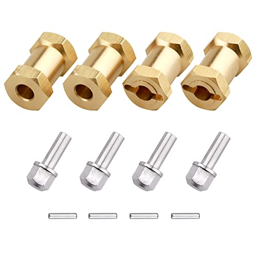 Brass 12mm Wheel Spacer Wheel Hubs Extension Drive Adapter for Axial SCX10 & SCX10 II 1/10 RC Crawler (20mm) - size: 20mm