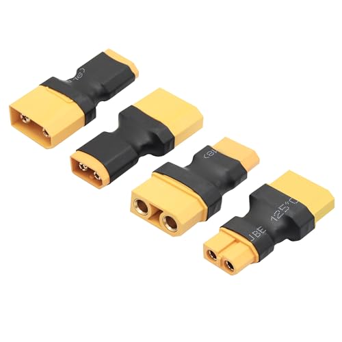 2Pair XT60 to XT90 Converter Plug, no Wire Adapter Battery Connector Plug | XT60 Male to XT90 Male & XT60 Female to XT60 Female Battery Adapter Plug, Plug and Play, for RC Lithium Battery - 4Pcs - style: XT60 to XT90 - 4Pcs(2Pair)