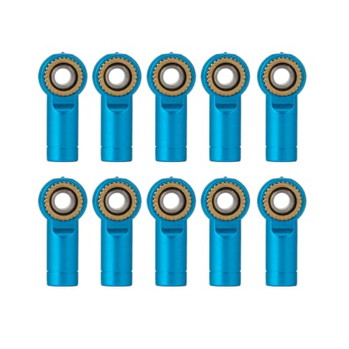 M3 Metal Tie Rod End Ball Joint Link Ball Head Holder, M3 Blue | For 1/10 Axial SCX10 90046 90047 TRX4, RC Crawler Car, Parts - color: M3 Blue