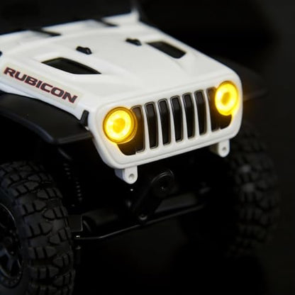 RC Car LED Head Lights Bar for Axial SCX30 1/30 Jeep Wrangler, 7-Light Roof Light Kit with Wiring Harness (Angel Eye Light-Yellow) - color: Angel Eye Light-Yellow