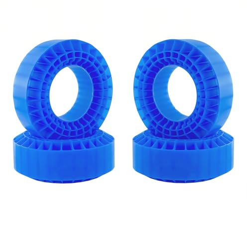 1.9 Silicone Tire Inserts 108x42mm, Soft 45-50A RC Tire Foam Inserts for 1/10 RC Crawler Tires, Waterproof Silicone Inner Foam, 4PCS (Blue) - color: Blue