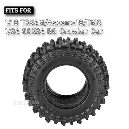 RC 1.3 Soft Silicone Rubber Wheel Tires for 1/18 TRX4M/Ascent-18/FMS 1/24 SCX24 RC Crawler,1.3" Soft Mud Terrain/Rock Crawling/Swamp Claw Mud Terrain/Road RC Tires 4Pcs,Style (B) - style: 4Pcs 1.3 Rubber Wheel - (B)