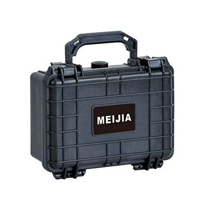 MEIJIA Portable All Weather IP67 Waterproof Protective Case, Hard Case,Camera Case With Customizable Foam,Fit Use of Drones, Cameras,Equipments (Black, 8.12x6.56x3.56inches) - color: Black, size: 8.12 x 6.56 x 3.56 inches