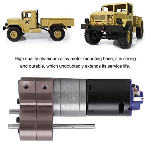 RC Gear Box, Metal Speed Change Gear Box with 370 Motor for WPL 1/16 RC Military Truck()