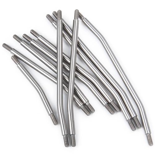 RC Car Models Parts for Axial for Scx10 Ii 90046 1/10 Rc Car 10Pcs 313 324Mm Stainless Steel Link Rod Set Linkage Steering W Nylon Ball End(324mm) - size: 324mm