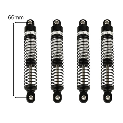 53mm 59mm 66mm 78mm Aluminum Long Threaded Shocks Absorbers Oil Damper for 1/18 RC Crawler TRX4M KUpgrade Parts (66mm-black) - color: 66mm-black