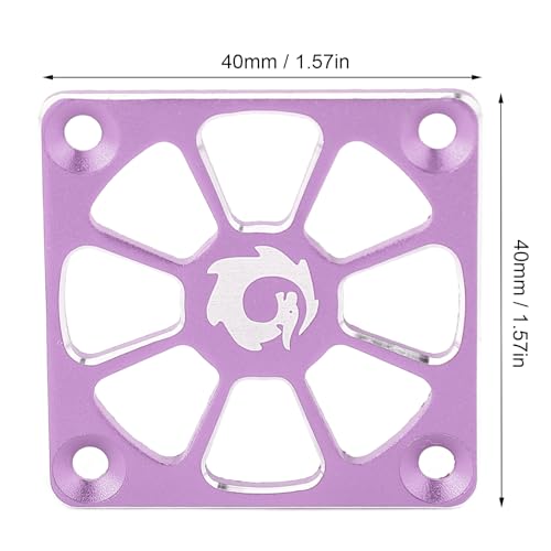Tyenaza RC Cooling Fan Cover, 1.57in Wide Aluminium Alloy Easy Installation RC ESC Cooling Fan Cover for Repair Replacement(40 x 40mm)