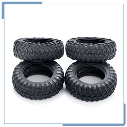 4PCS Rubber Micro RC Tires 42mm | For Kyosho Mini Z 4x4 Tires 1/18 Scale 1/24 Scale