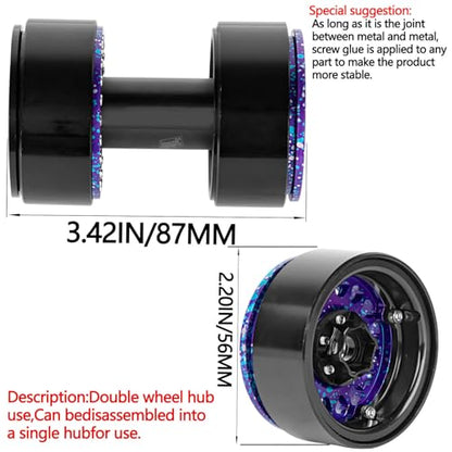 RC 1.9 Dually Beadlock RC Wheel Rim for 1/10 SCX10 90046 AXI03007 TRX4 TRX6 VS4-10 Gen7 Gen8 MST CFX D90 RC Crawler,Aluminum 1.9 Dually Beadlock Wheels Rims w/Adjustable Offset (4PCS) Colour - color: Colour/Dually Beadlock