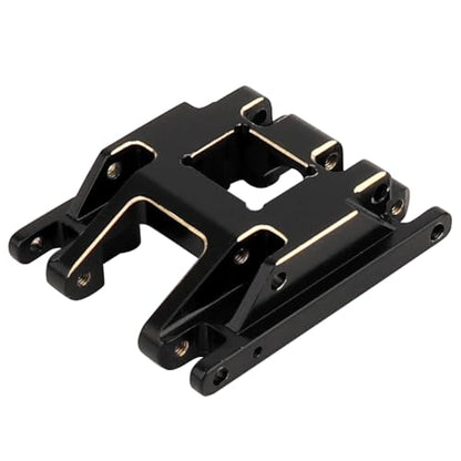 Black Coating Brass Skid Plate Transmission Mount for 1/18 RC Crawler TRX4M Upgrade, 60g