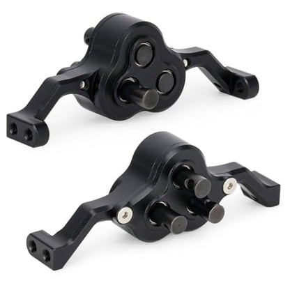 70mm Width Transfer Case with Reverse Shaft,CNC Aluminum Gearbox for 1/10 RC Crawler SCX10 MOA 1.9 Shafty LCG Chassis Cheater Rigs Comp Build Upgrade Parts (Black) - color: Black