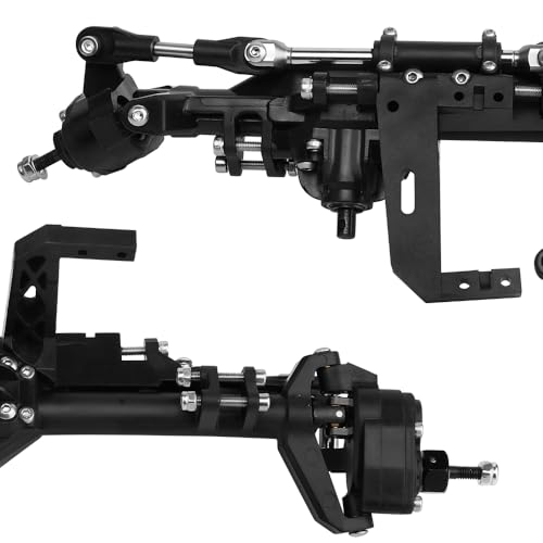 Nylon Front & Rear Portal Axle with Scale Hydraulic Ram for 1/10 RC Crawler Vanquish H10 Optic Capra UTB10 Upgrade