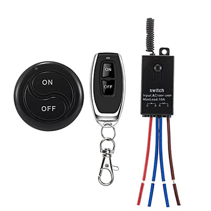 Wireless Lights Switch,110V/120V/240V /10A Relay,Mini Remote Switch. | 328FT Long Range for Household Appliances,Ceiling Lights, Water Pump, Electrical Equipment. - color: 110V-240V Mini Remote switch-10A