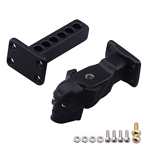 Hobbypark Metal Scale Trailer Hitch Drop Hitch Receiver Tow Hook Shackles for Traxxas TRX4 Axial SCX10 90046 90047 1/10 RC Crawler Cars