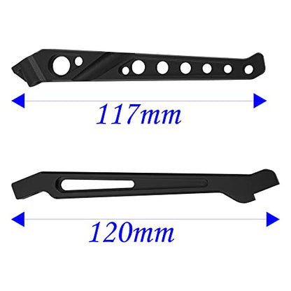 ShareGoo Metal Rear Front Chassis Brace Support Rod Bracket Compatible with Arrma 1/8 V4 6S Senton Typhon RC Car (Black) - color: Black