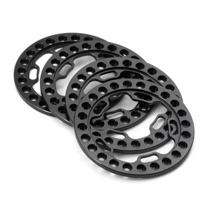 RC Models For TRX-4 For Axial For SCX10 D90 1/10 RC Crawler Car Model Parts 4Pcs/set Metal Alloy Replacement 1.9inch Beadlock Wheel(Black) - color: Black