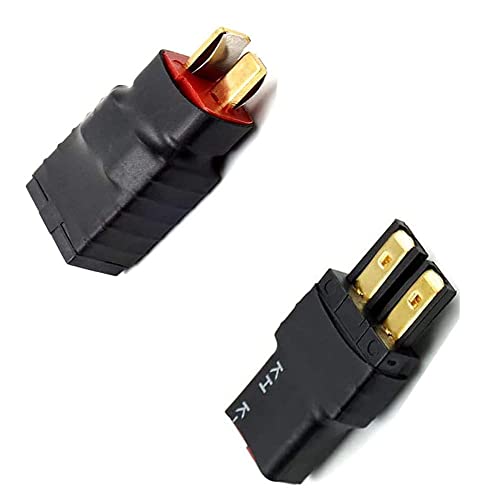 2Pairs RC Lipo Battery Charger Cable for T Plug to T/R Adapter Compatible with Slash/Rustler/Stampede/Bandit/E Revo RC CaR