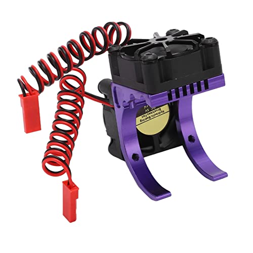 Sonew RC Motor Heatsink Cooling Fan Combo with Dual Fans and Aluminum Alloy for 550 3650 3660 3670 3674 Motors 36mm Diameter Red (Purple) - color: Purple