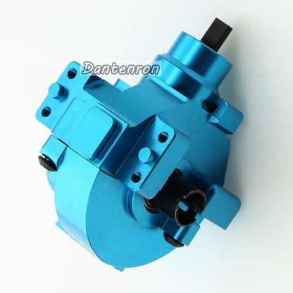 1/10 RC Electric Car Front Drive Diff Gear Box Assembly Set Upgraded Parts Compatible with 1:10 Car HSP Redcat Himoto Volcano EPX 94106 94107 94108 94111 94123 (Blue) - color: Blue