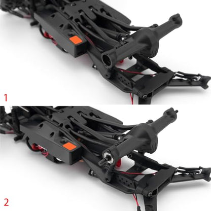 Que-T Heavy Duty Steel CVD Driveshafts Standard Length Front Rear Drive Shafts for 1/30 Axial Scx30 RC Crawler Car - size: Standard Length