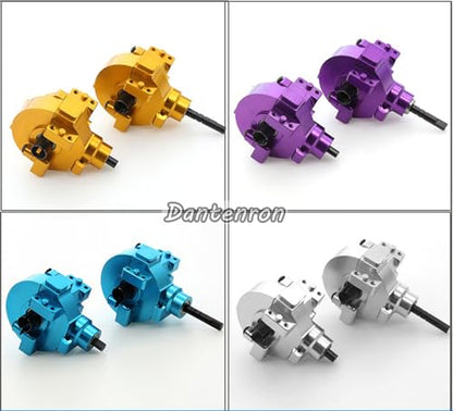1/10 RC Electric Car Front Drive Diff Gear Box Assembly Set Upgraded Parts Compatible with 1:10 Car HSP Redcat Himoto Volcano EPX 94106 94107 94108 94111 94123 (Purple) - color: Purple