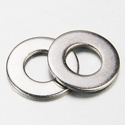 Linkup 550 Pcs SAE Flat washers for Screws for Bolts 2# 4# 6# 8# 10# 12# 3/16'' 1/4'' 5/16'' 3/8'' 7/16'' 1/2'',(18-8) 304 Stainless Steel washers Assortment kit, ANSI/ASME B18.22.1 Metal Washers Set - size: SAE 550pcs set