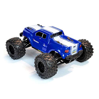 Redcat Racing Volcano 16 1/16 Scale RC Monster Truck – Electric Remote Control Car with 4WD, LED Lights, 2.4GHz Radio, 2 Rechargeable Li-Ion Batteries & Charger - Blue - color: Blue