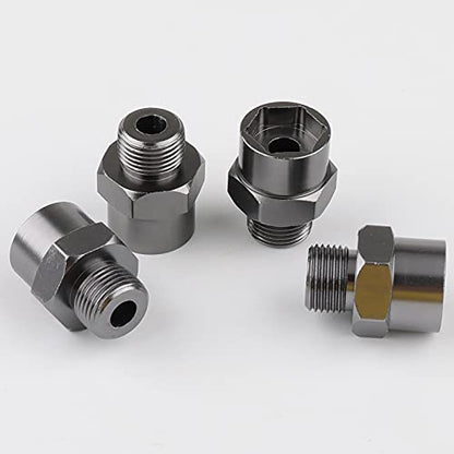 12mm to 17mm Metal Wheel Hex Drive Hub Adapter Conversion 15mm Offset Extension for HSP 1:10 RC Car & 1:8 Tires, Pack of 4