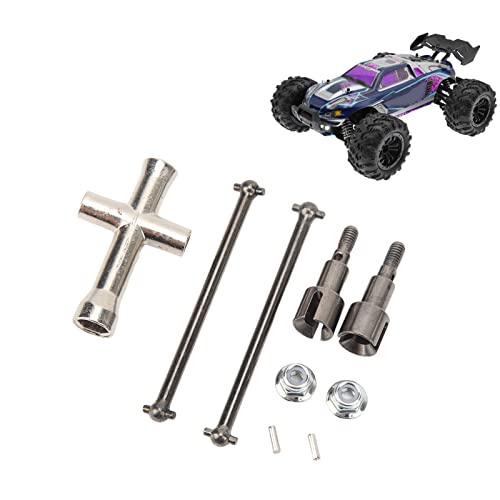 RC Car Rear Drive Shaft Replacement, Steel Rear Axle Shaft for SCY 16101 16102 16103 16201 1/16 RC Cars, High - Precision Dogbone Driveshaft with Smooth Power