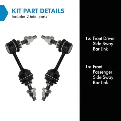 TRQ Front Sway Bar Stabilizer Link Set Compatible with 2019-2023 Chevrolet Silverado 1500 2019-2023 GMC Sierra 1500 - style: PSA36244